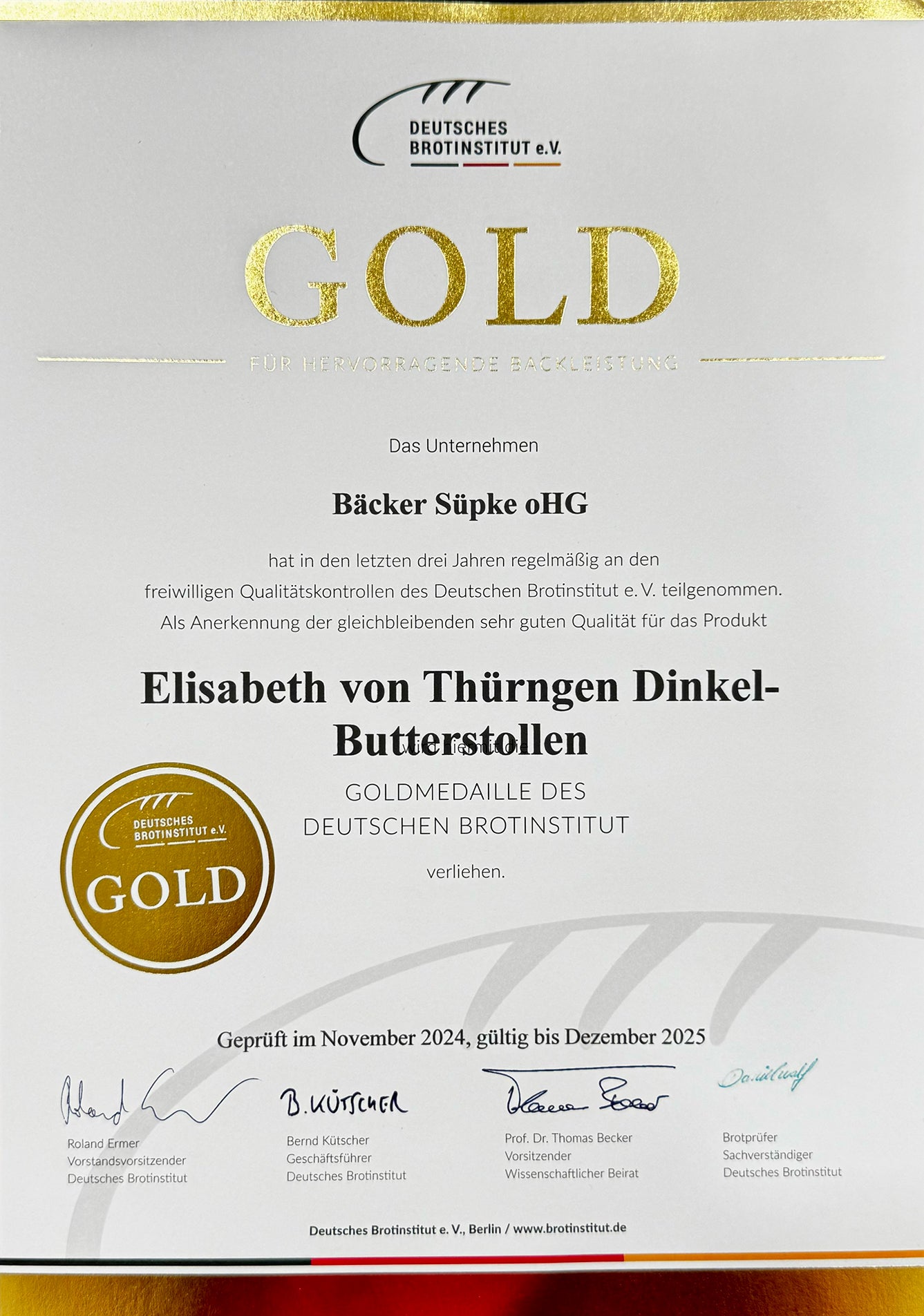 Elisabeth von Thüringen - Dinkel Butterstollen 1000g